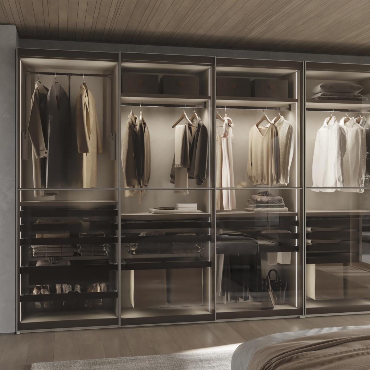 Cajón zapatero extraíble para armarios y vestidores Quartz