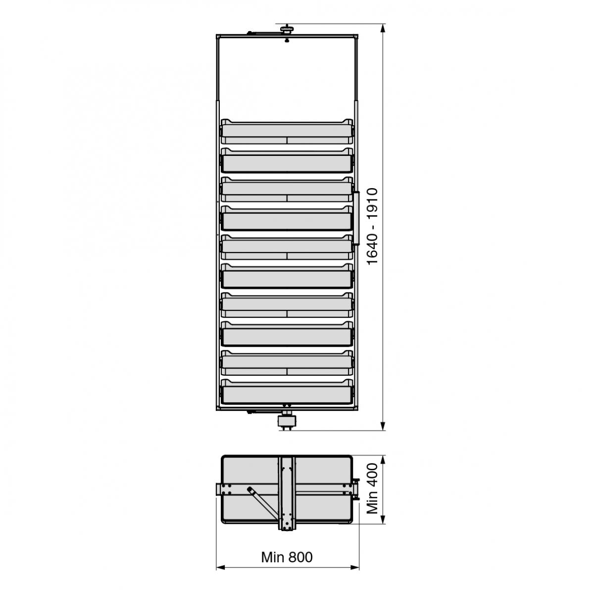 Zapatero giratorio para interior de armario Quartz