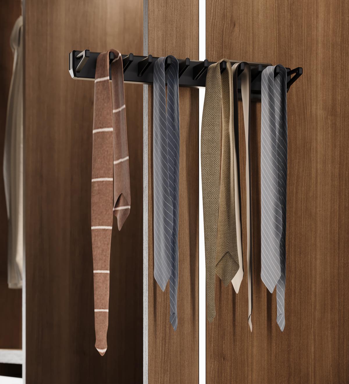 Corbatero lateral extraíble para armario Quartz