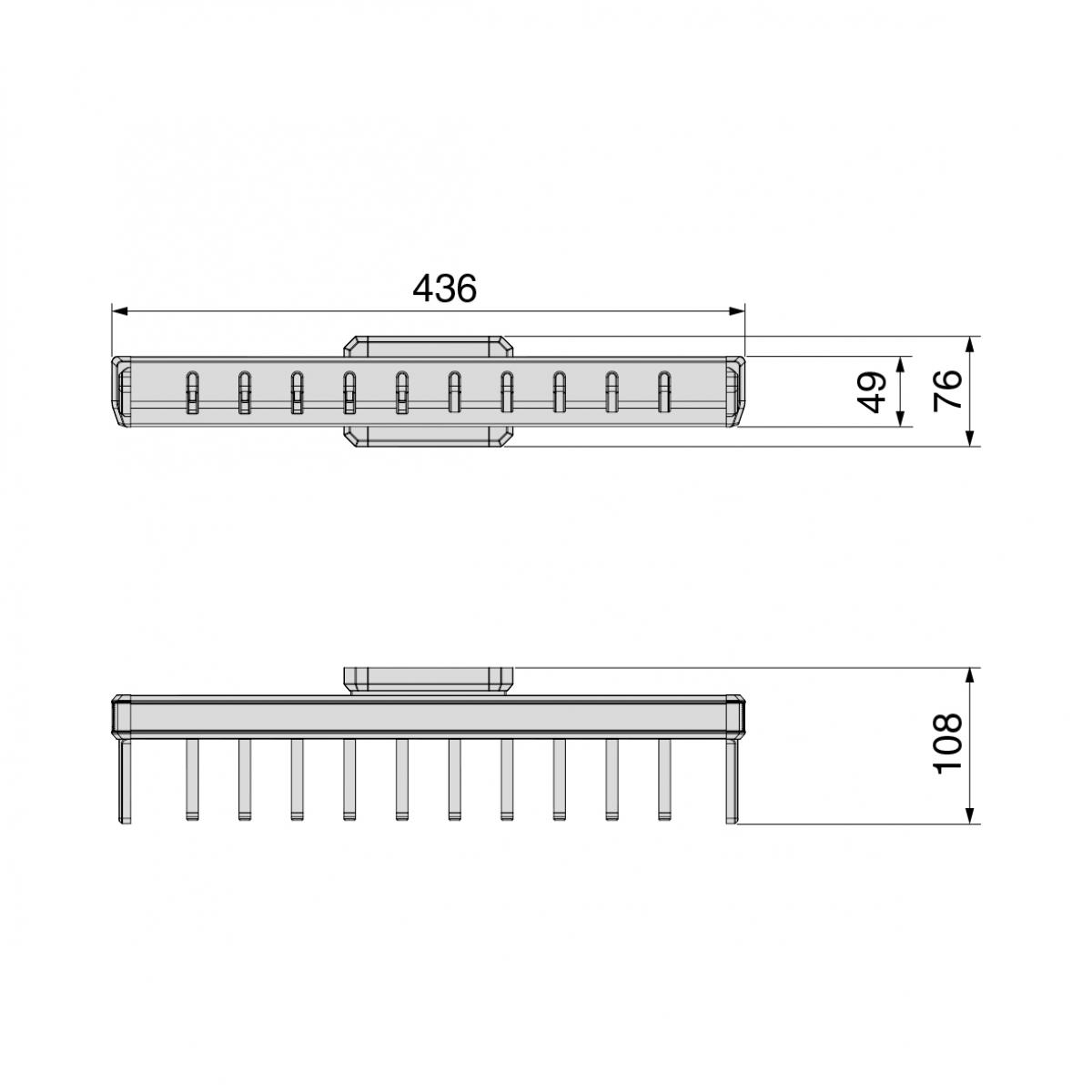 Corbatero lateral extraíble para armario Quartz