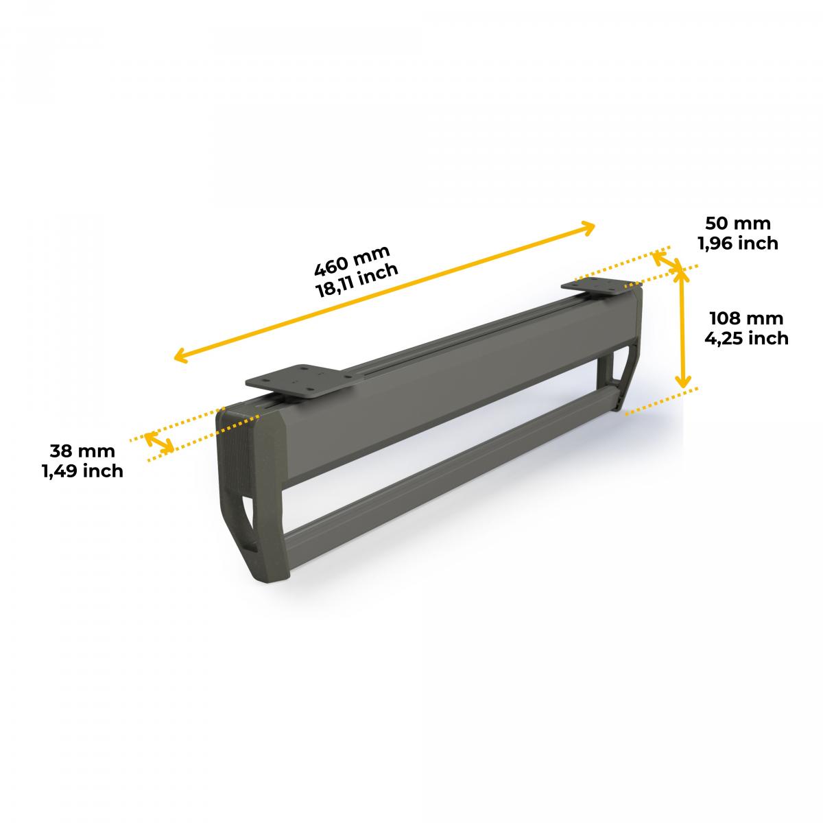 Colgador con barra extraíble para armario Quartz