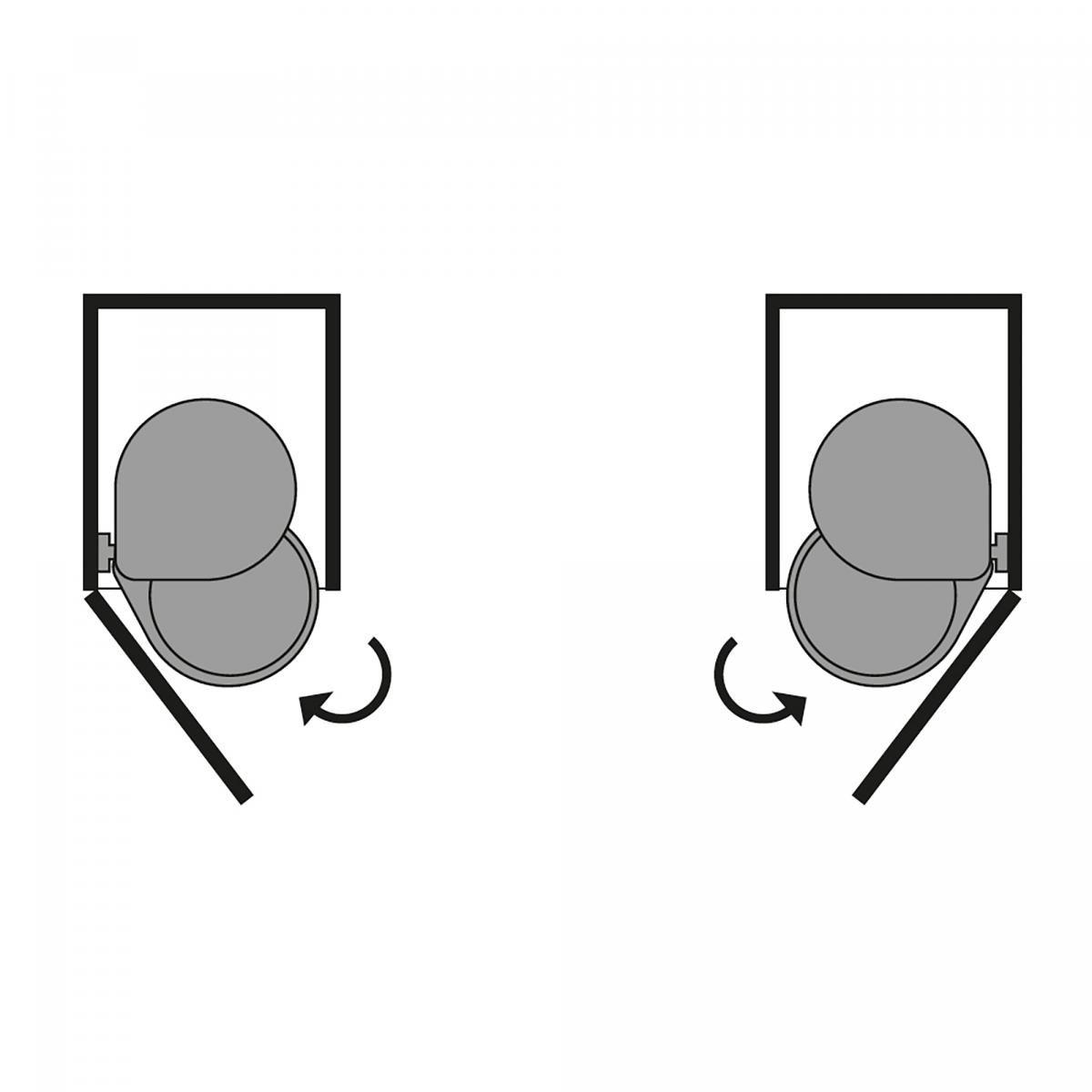 Contenedor de reciclaje para fijación a puerta con vaso de 13L