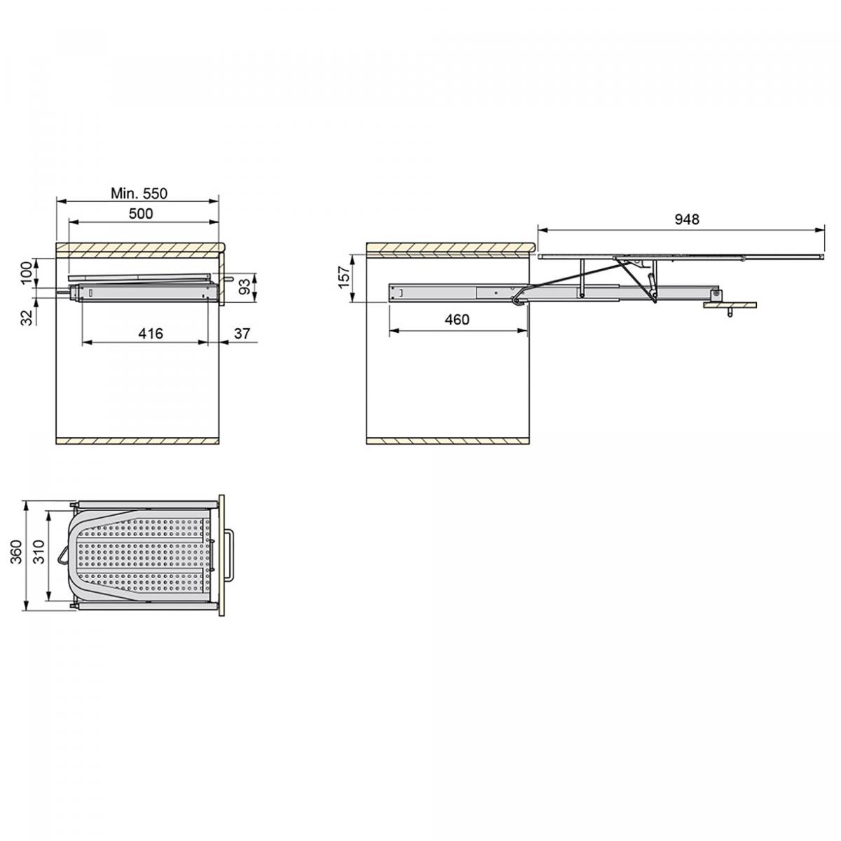 Tabla de planchar extraible Iron