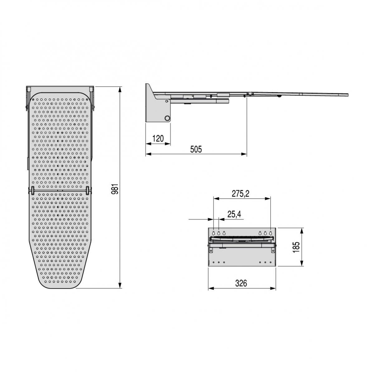 Tabla de planchar plegable Iron Wall