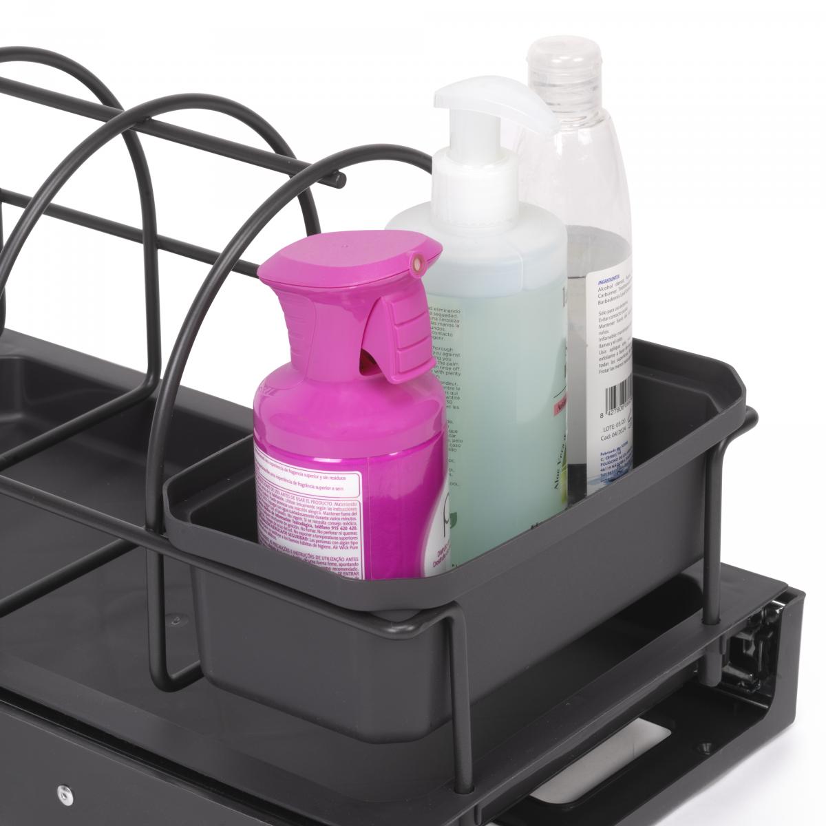 Bandeja para accesorios de cocina, fijación inferior y extracción manual