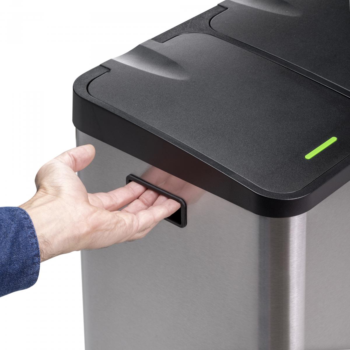 Contenedor Recycle Inox con compartimentos