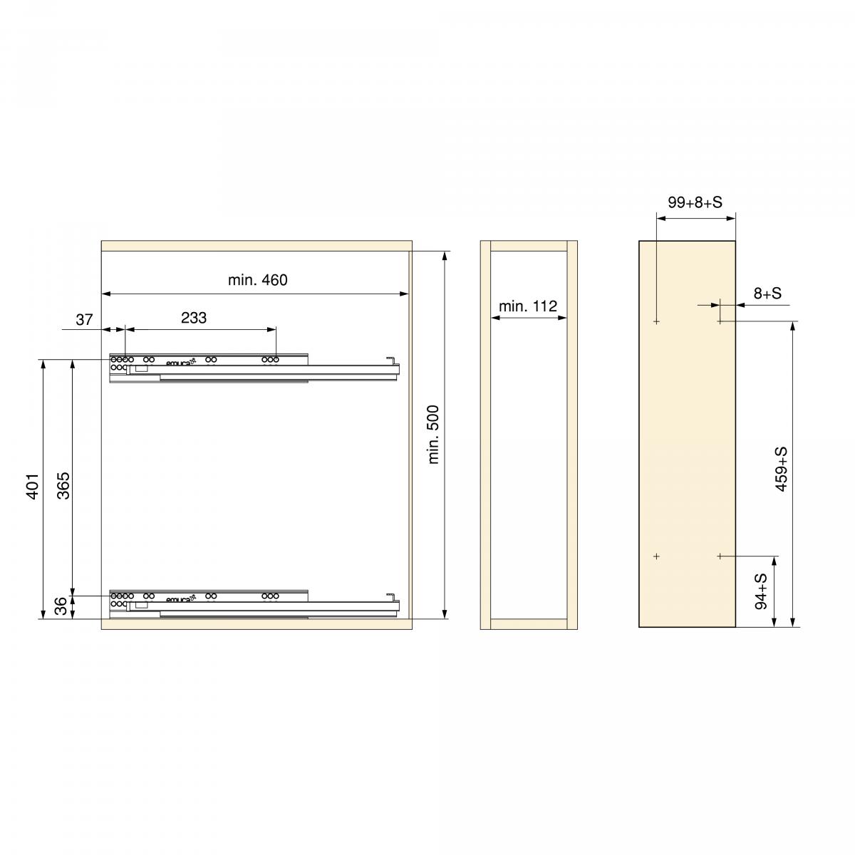 Botellero lateral extraíble TitaneMax con cierre suave