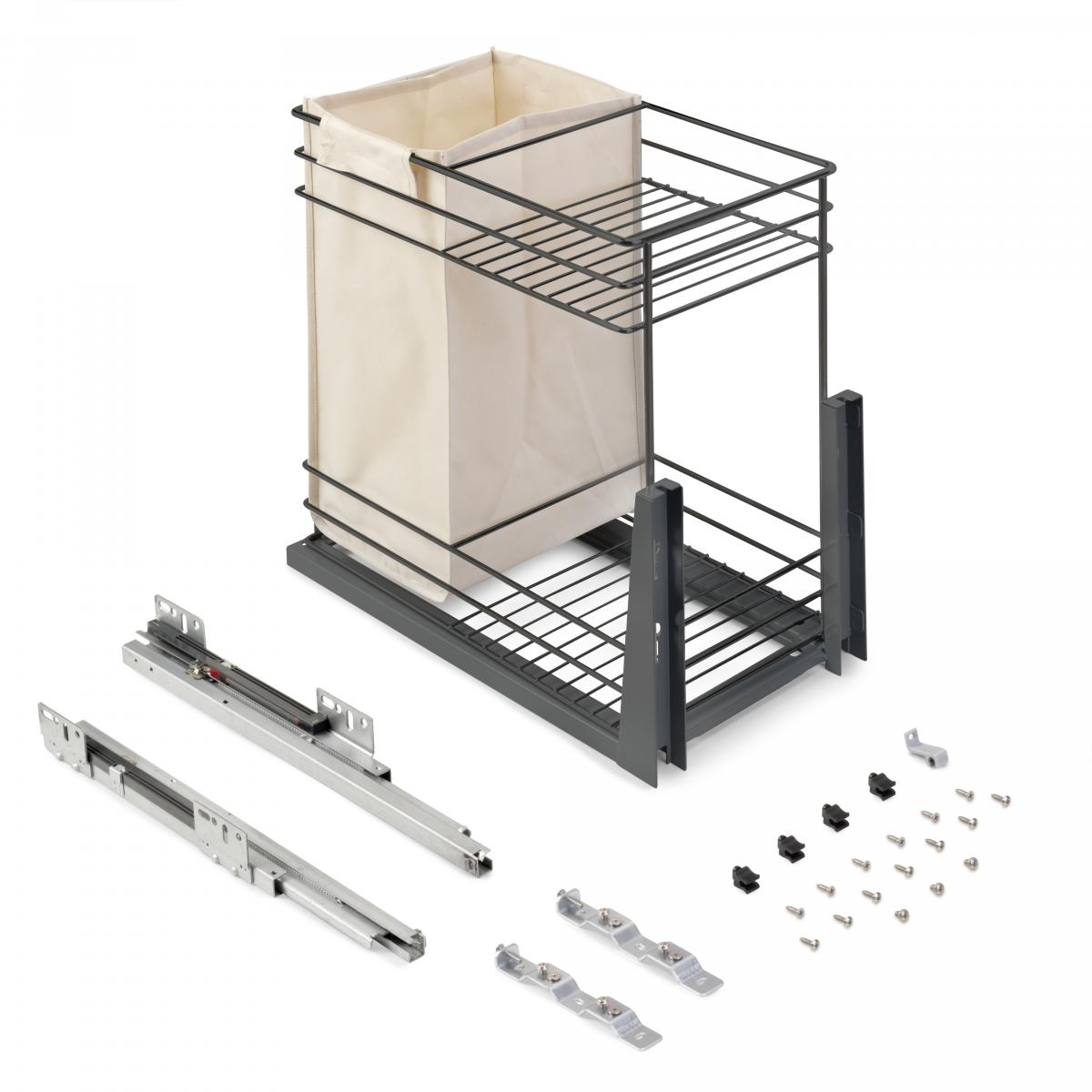 Carro extraíble con cestas y panero Titane de fijación inferior con cierre suave