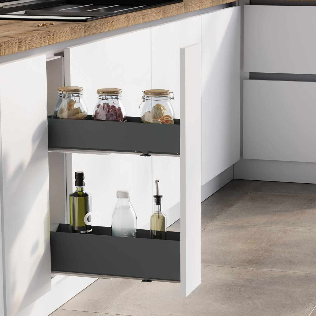 Botellero lateral extraíble Titane Simplex con cierre suave