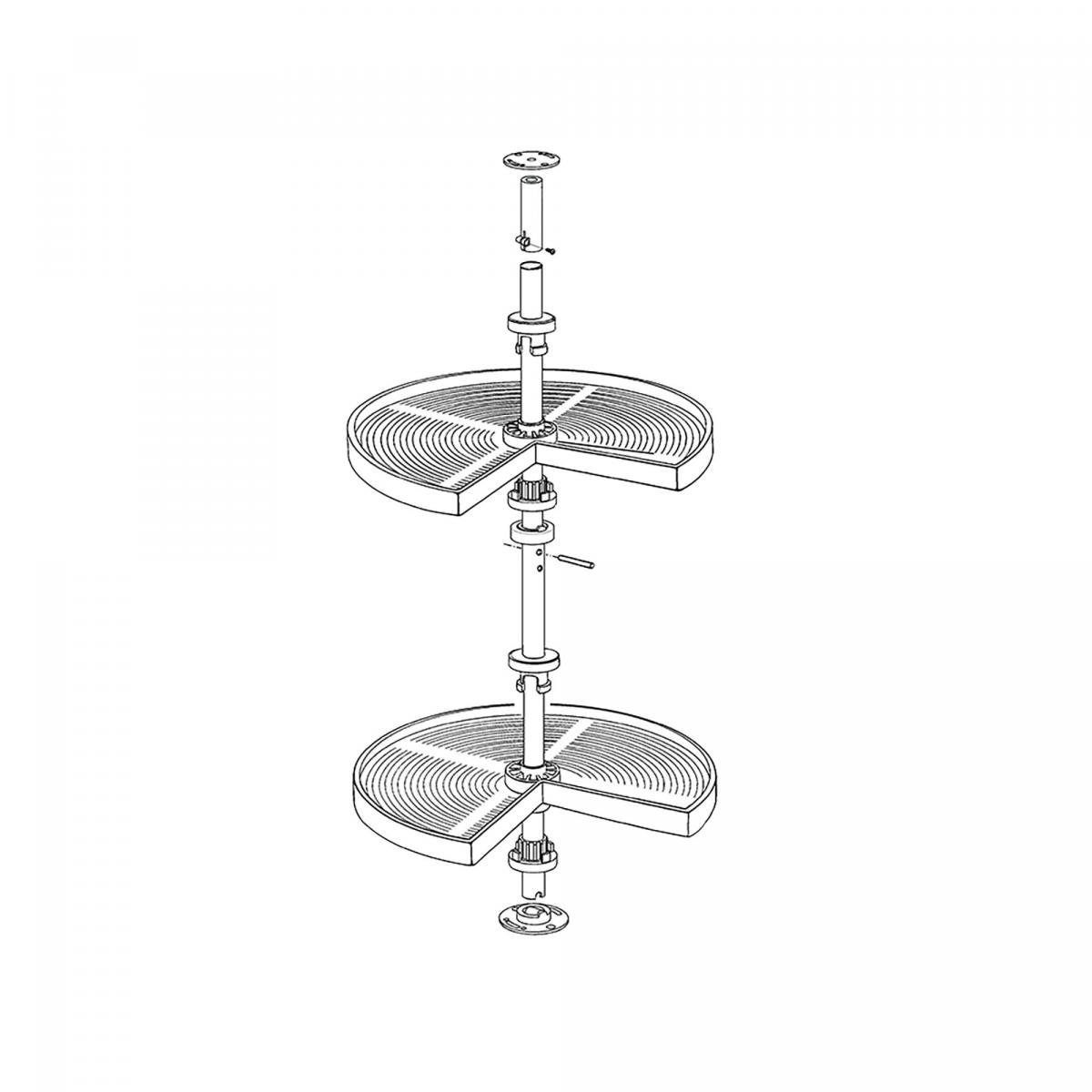 Juego de bandejas giratorias Shelvo 3-4