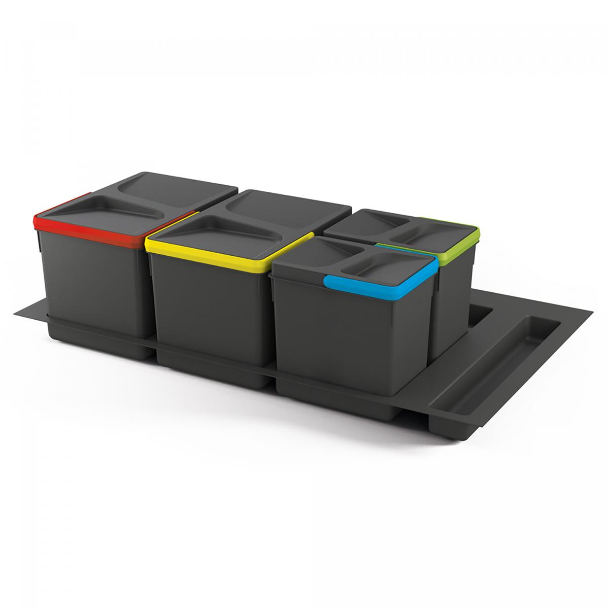 Juego de contenedores con base Recycle para cajón cocina