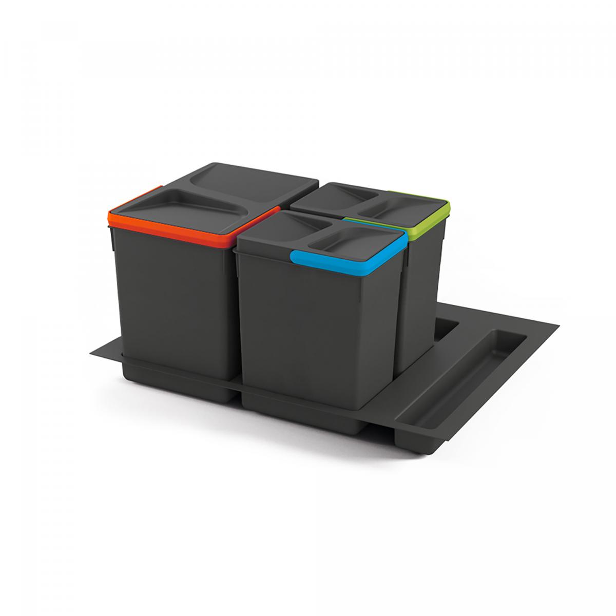 Juego de contenedores con base Recycle para cajón cocina