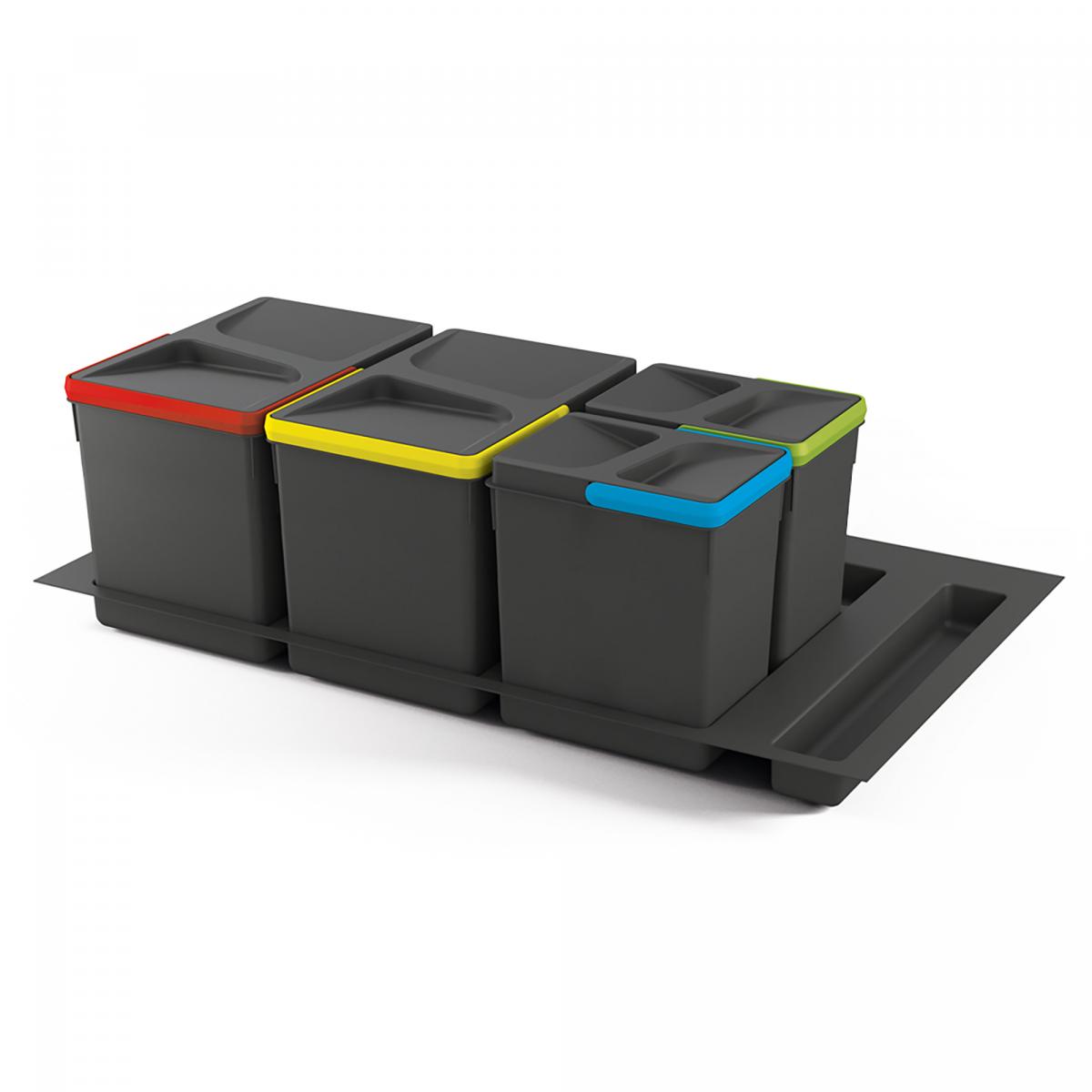 Juego de contenedores con base Recycle para cajón cocina