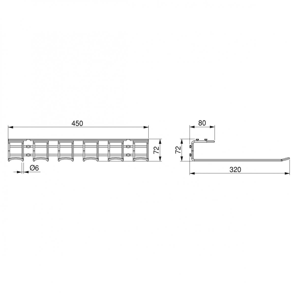 Soporte para copas de 5 líneas Supra