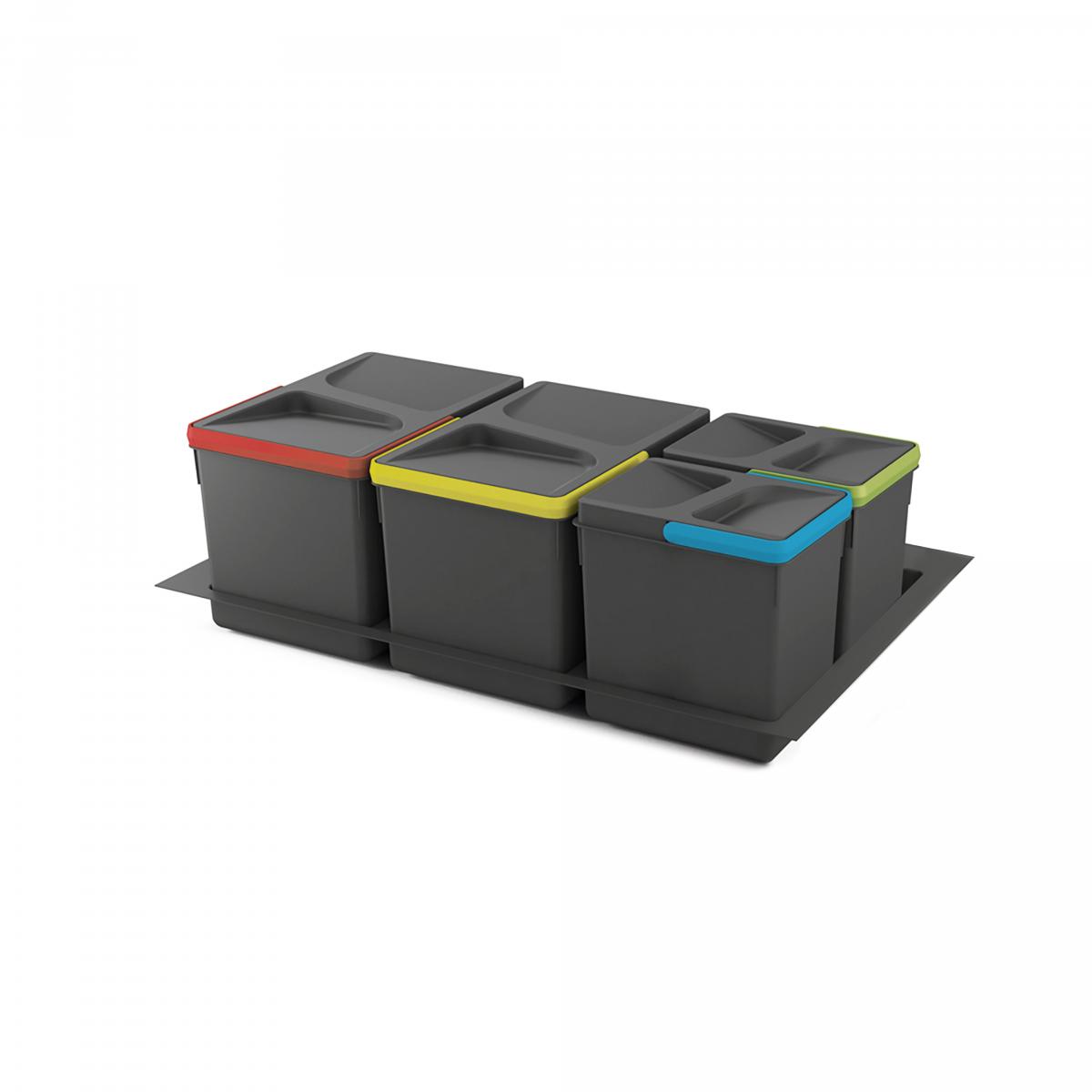 Juego de contenedores con base Recycle para cajón cocina