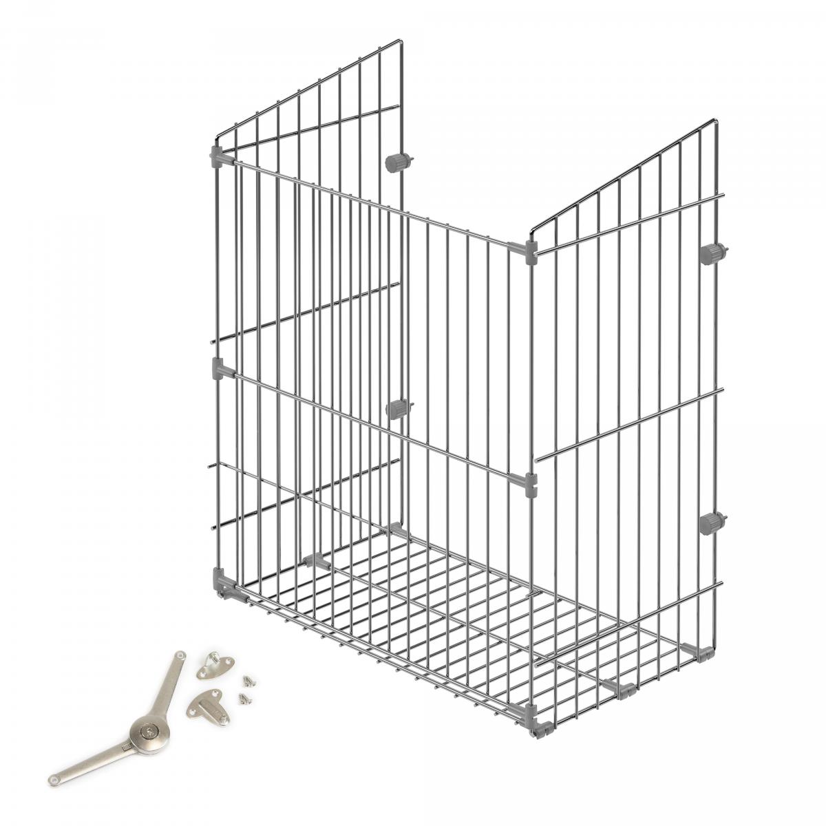 Cesto de lavandería cromado para módulo