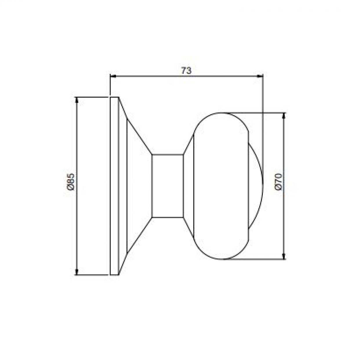 Pomo para puerta de entrada Fedora