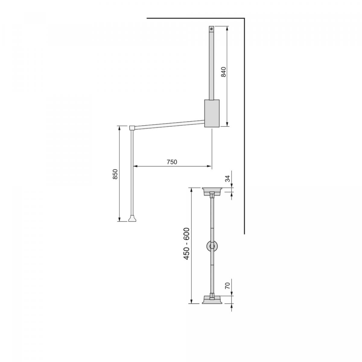 Colgador abatible para armario Hang