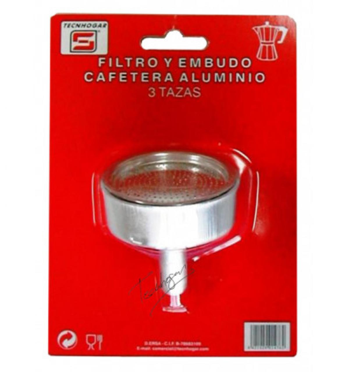 EMBUDO+FILTRO CAFETERA ALUM.3T TECNHOGAR 01476