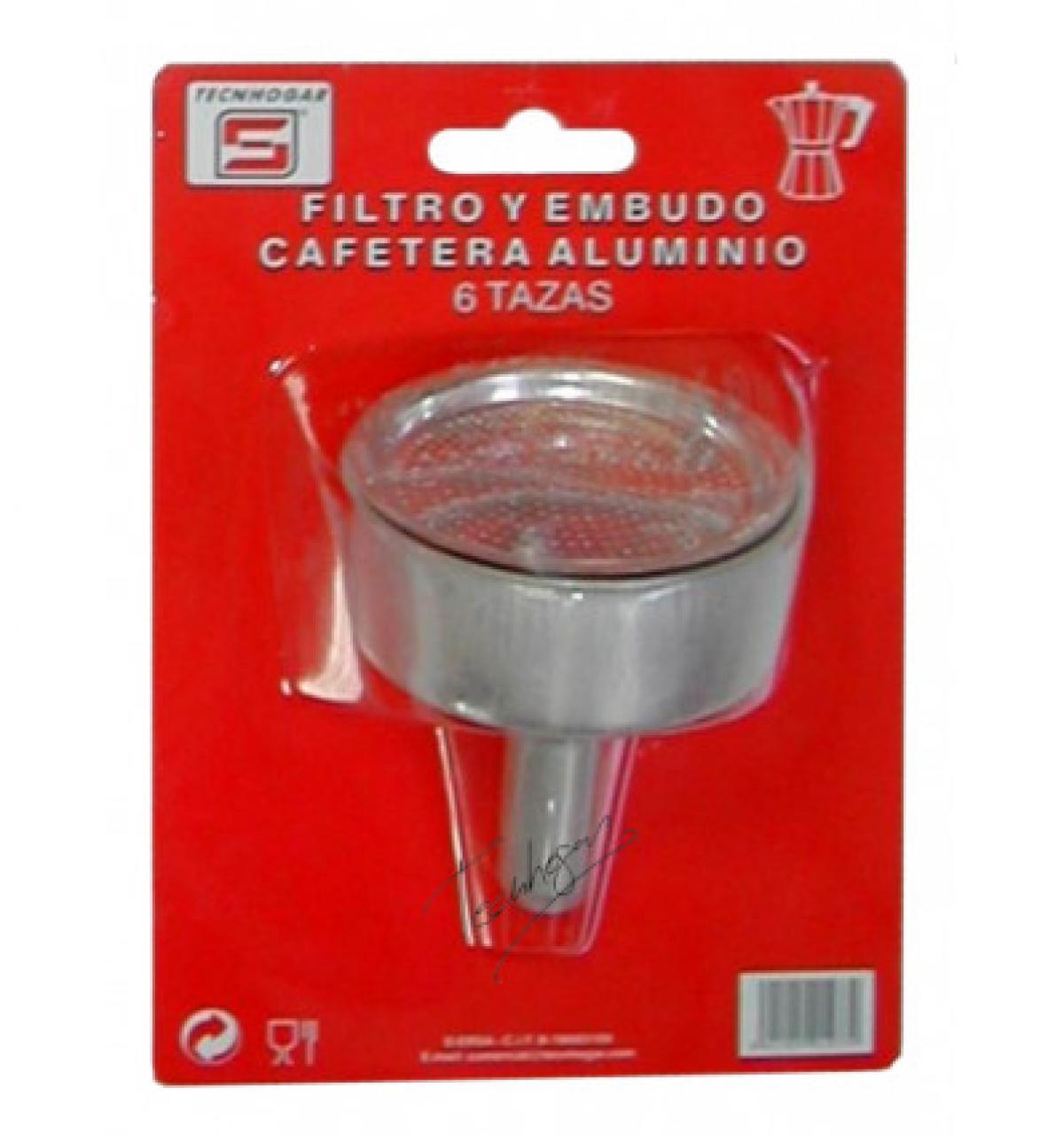 EMBUDO+FILTRO CAFETERA ALUM.6T TECNHOGAR 01477