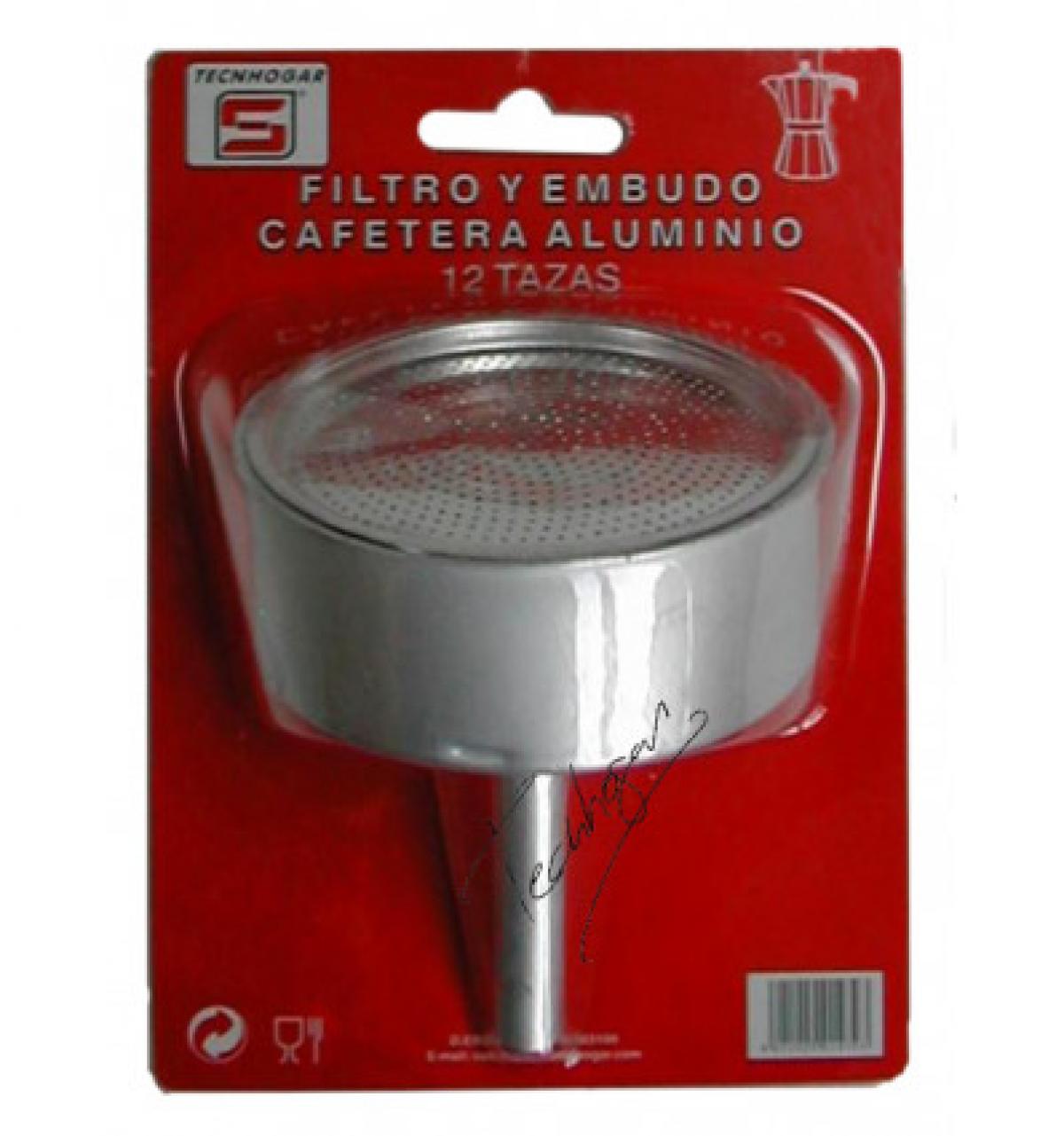 EMBUDO+FILTRO CAFETERA ALU.12T TECNHOGAR 01479