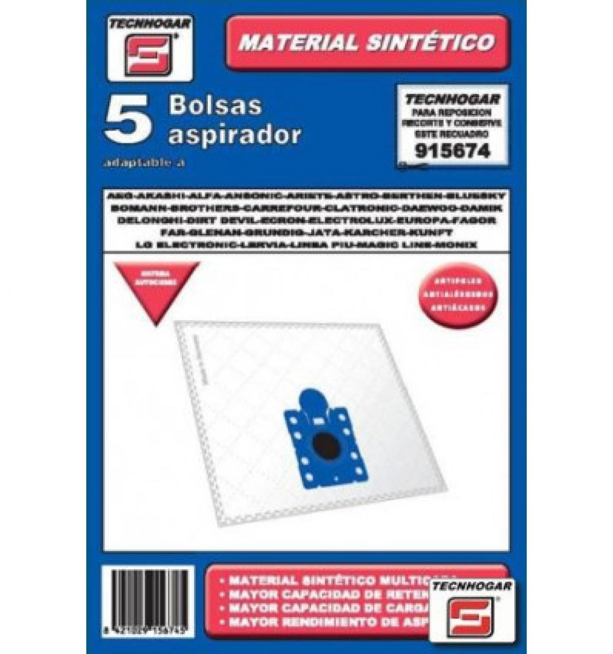 PAQUETE BOLSA ASPIRADOR SINTETICA 674