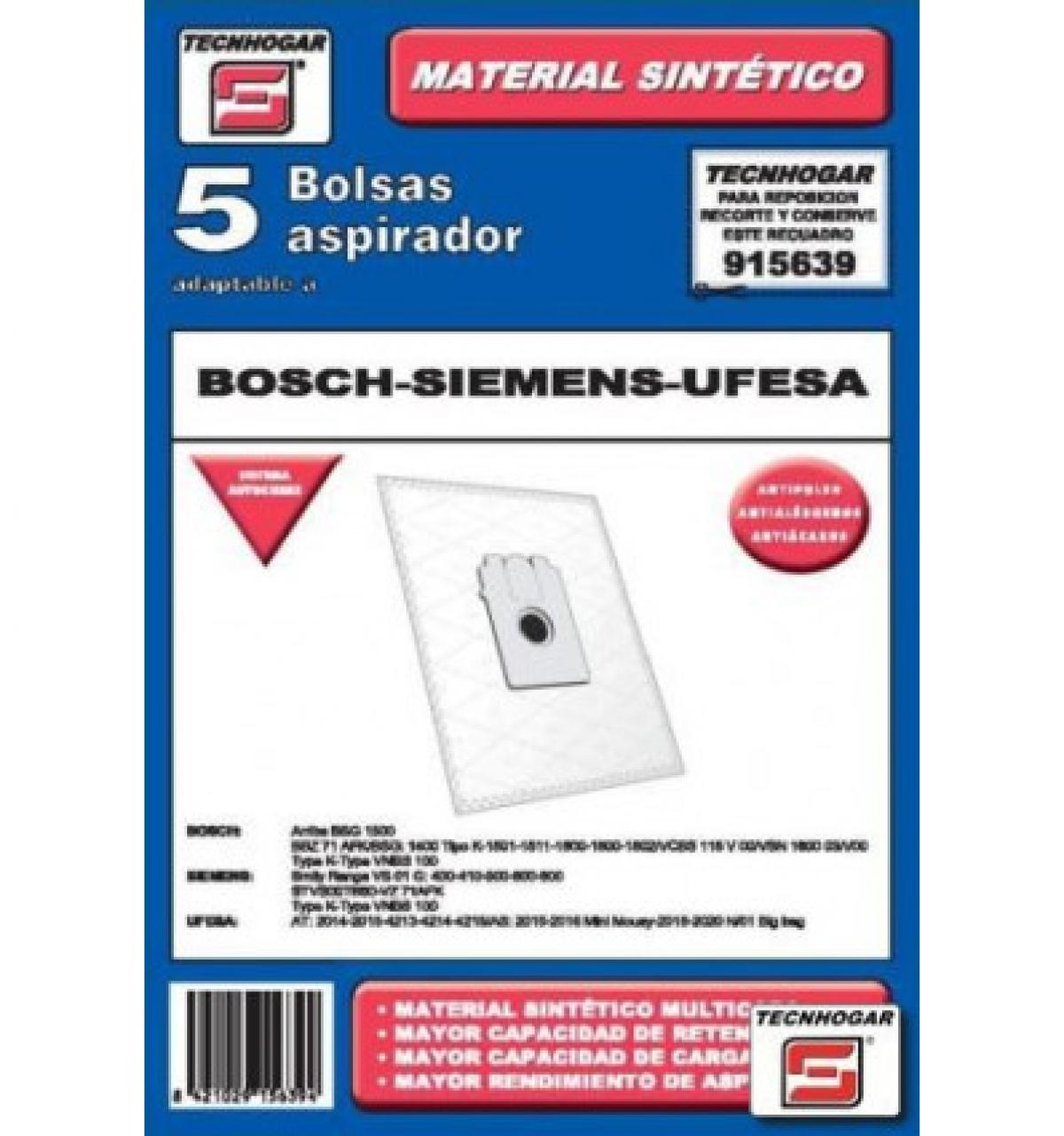 PAQUETE BOLSA ASPIRADOR SINTETICA 639