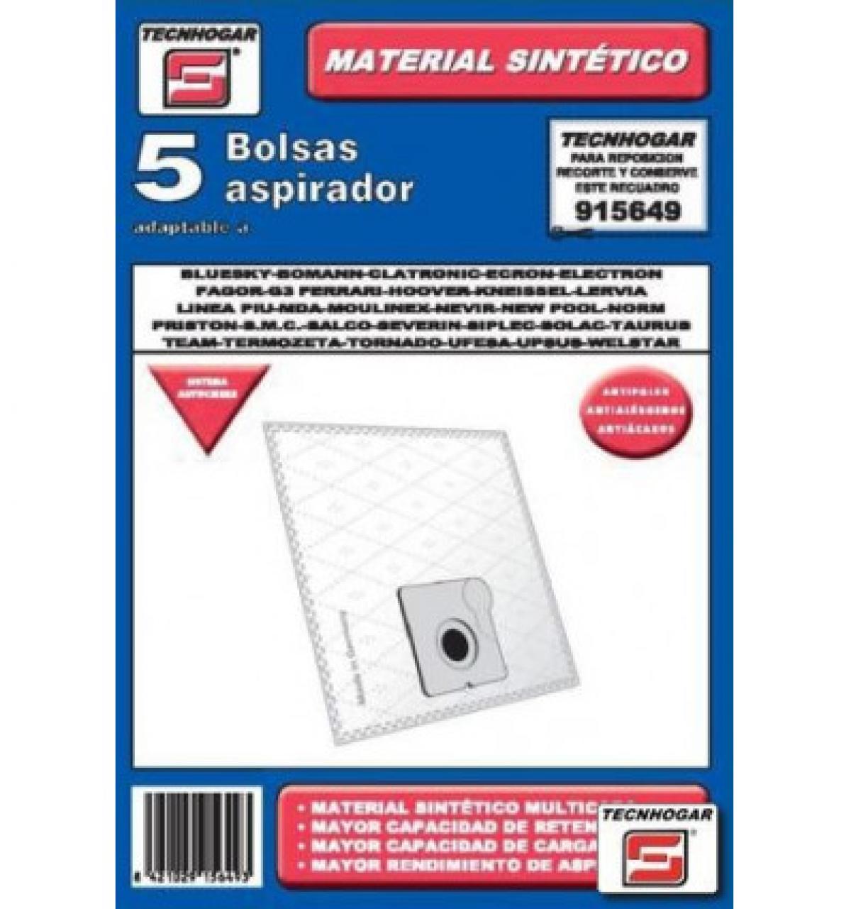 PAQUETE BOLSA ASPIRADOR SINTETICA 649