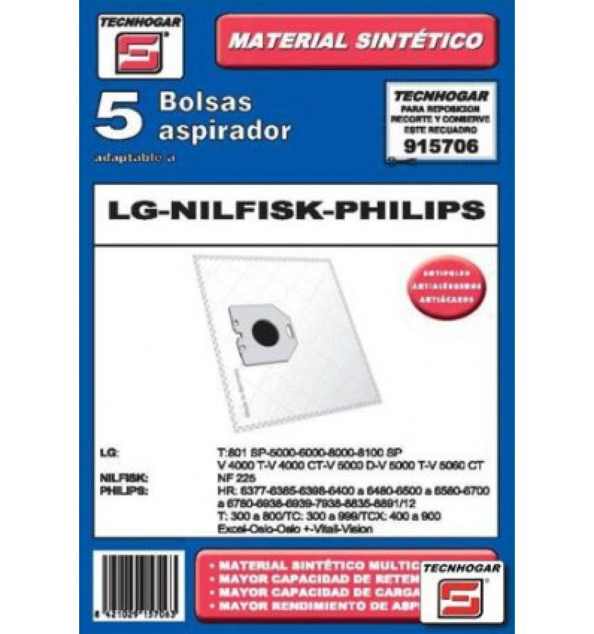 PAQUETE BOLSA ASPIRADOR SINTETICA 706