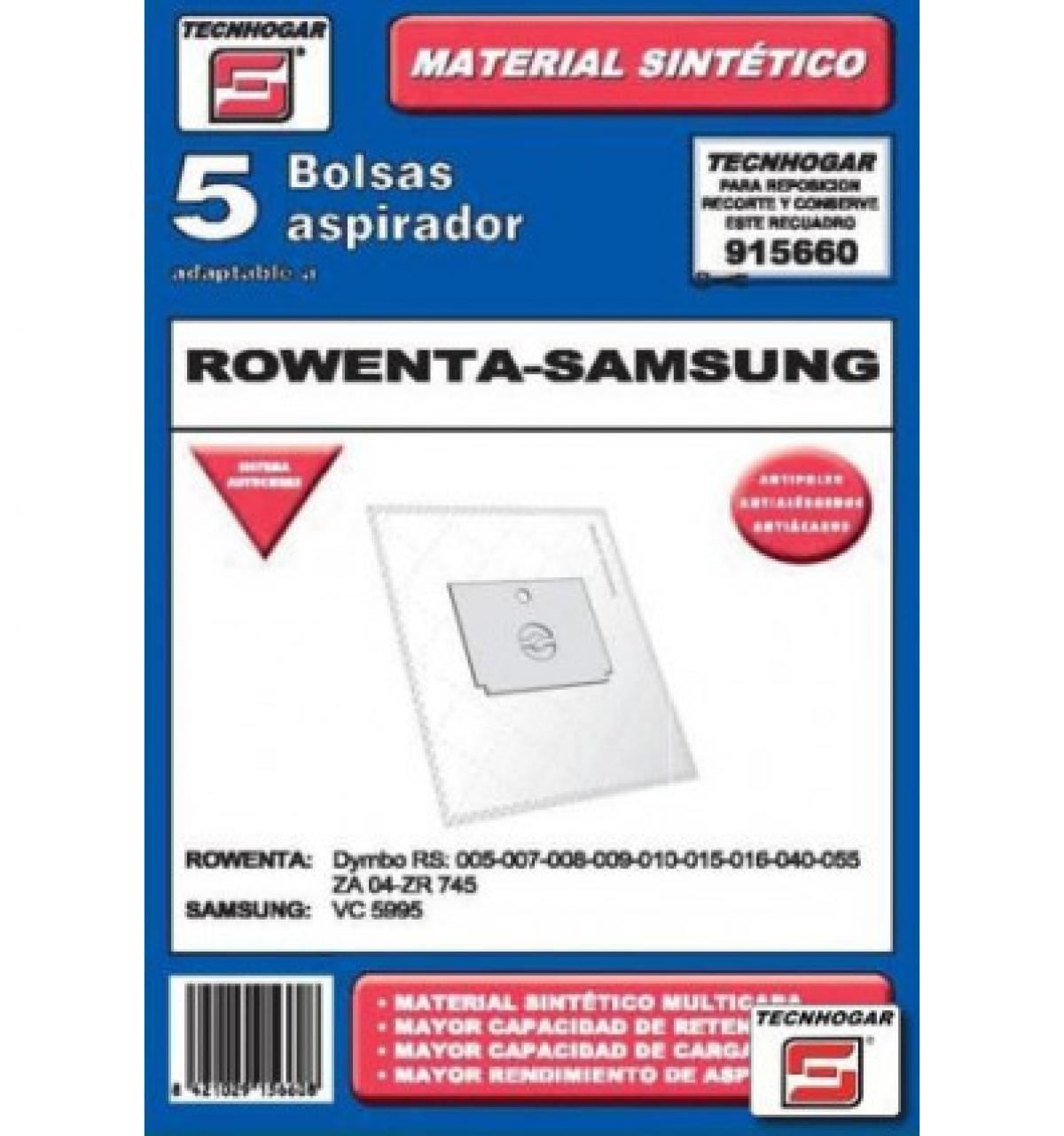 PAQUETE BOLSA ASPIRADOR SINTETICA 660