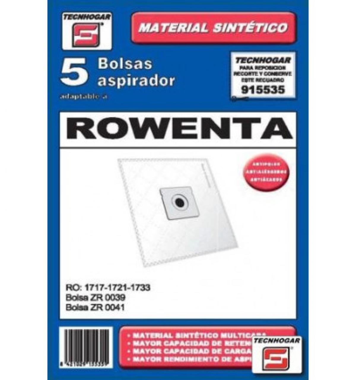 PAQUETE BOLSA ASPIRADOR SINTETICA 535