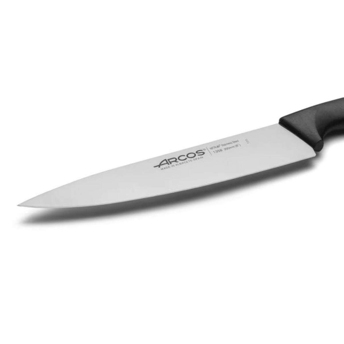 CUCHILLO COCINERO ARCOS 1358 NIZA 20CM NEGRO