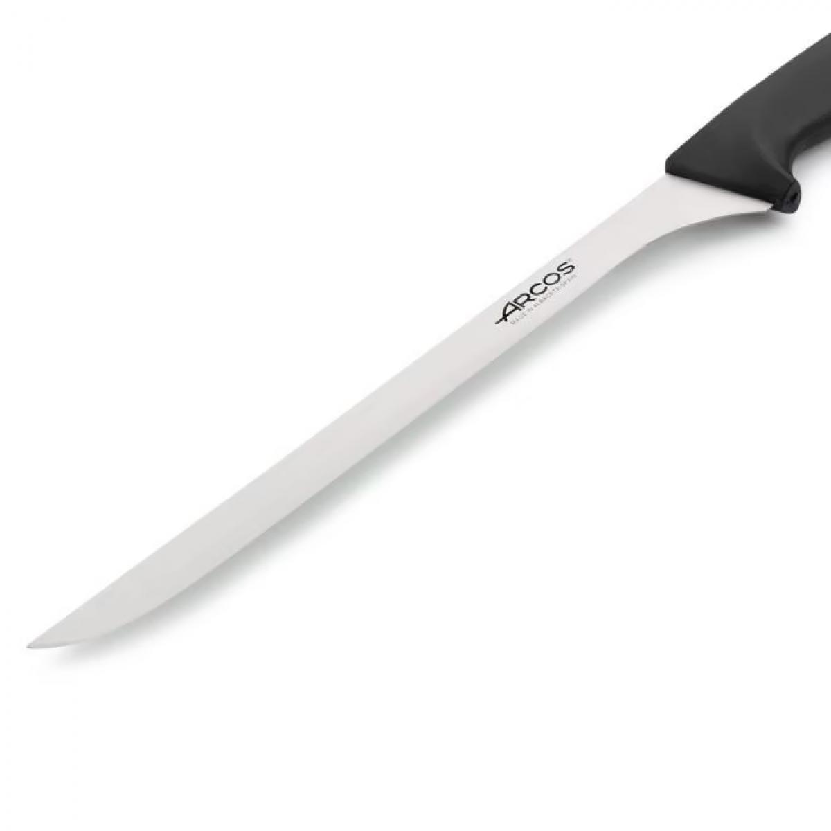 CUCHILLO JAMONERO ARCOS 1356 NIZA 24CM NEGRO