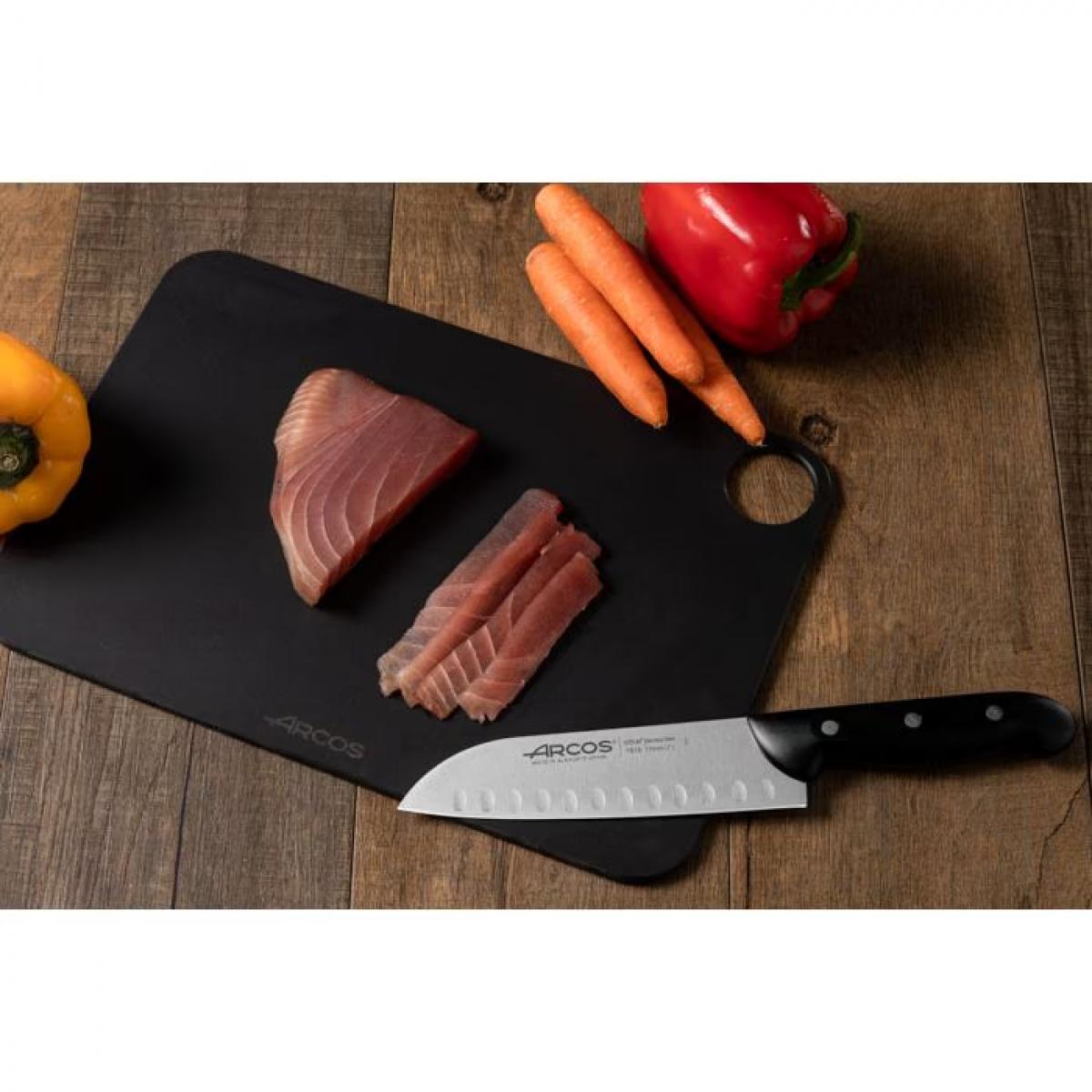 CUCHILLO SANTOKU ARCOS 1516 MAITRE 17CM NEGRO