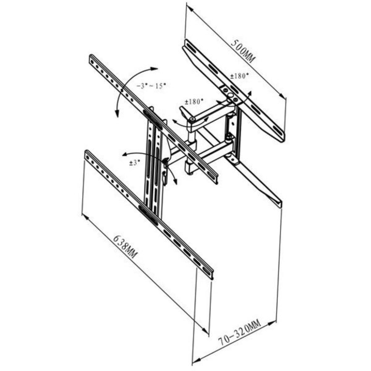 SOPORTE TV  VIVANCO 37981 MAX.65 MAX.45KG INCL.