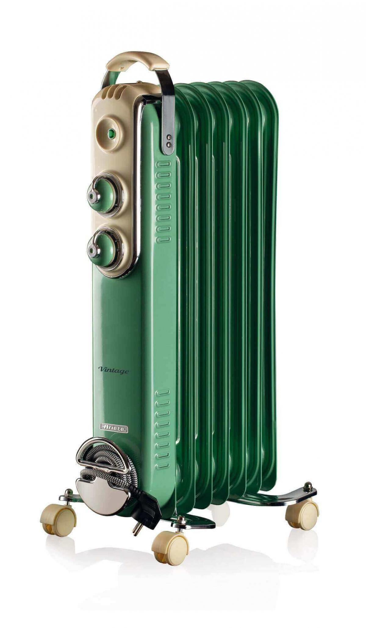RADIADOR ACEITE VINTAGE ARIETE 837-04 1500W 7ELEMENTOS VERDE