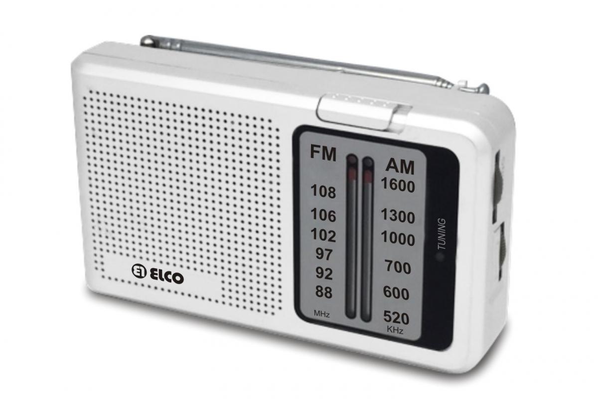 RADIO TRANSISTOR ELCO PD-712N PLATA