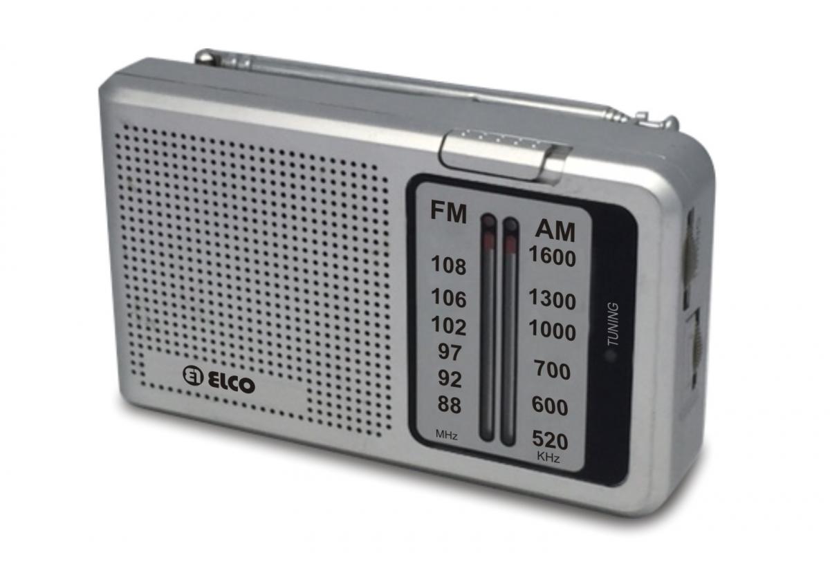 RADIO TRANSISTOR ELCO PD-712N PLATA