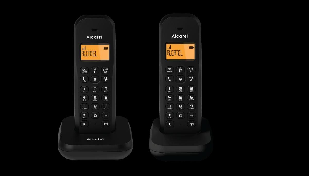 DUO TELEFONO INALAMBRICO  ALCATEL E155 DUO BLACK 50 MEMEORIAS