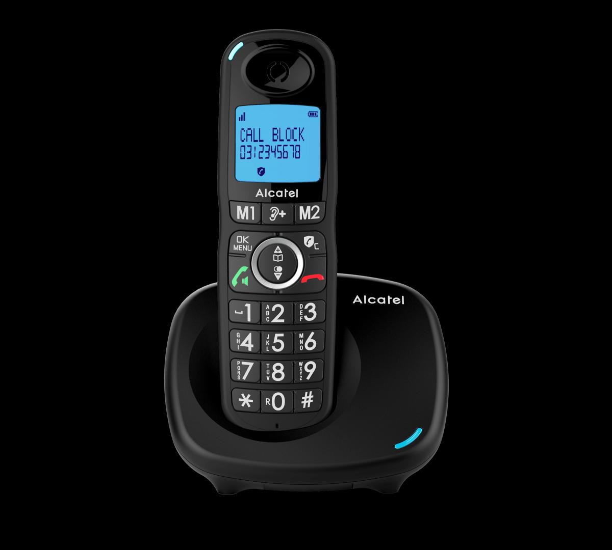TELEFONO INALAMBRICO ALCATEL XL535 NEGRO 100 MEMORIAS
