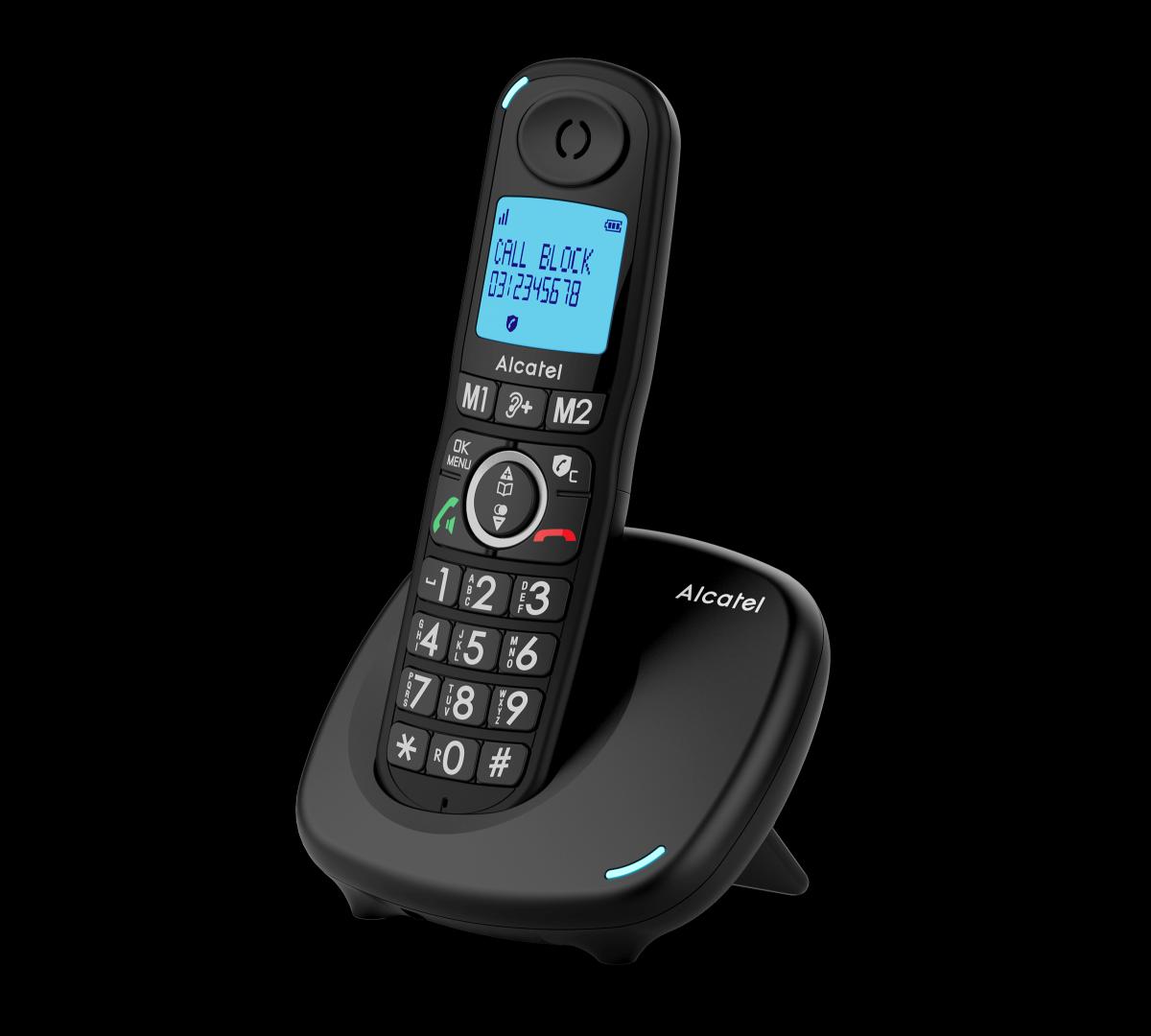 TELEFONO INALAMBRICO ALCATEL XL535 NEGRO 100 MEMORIAS