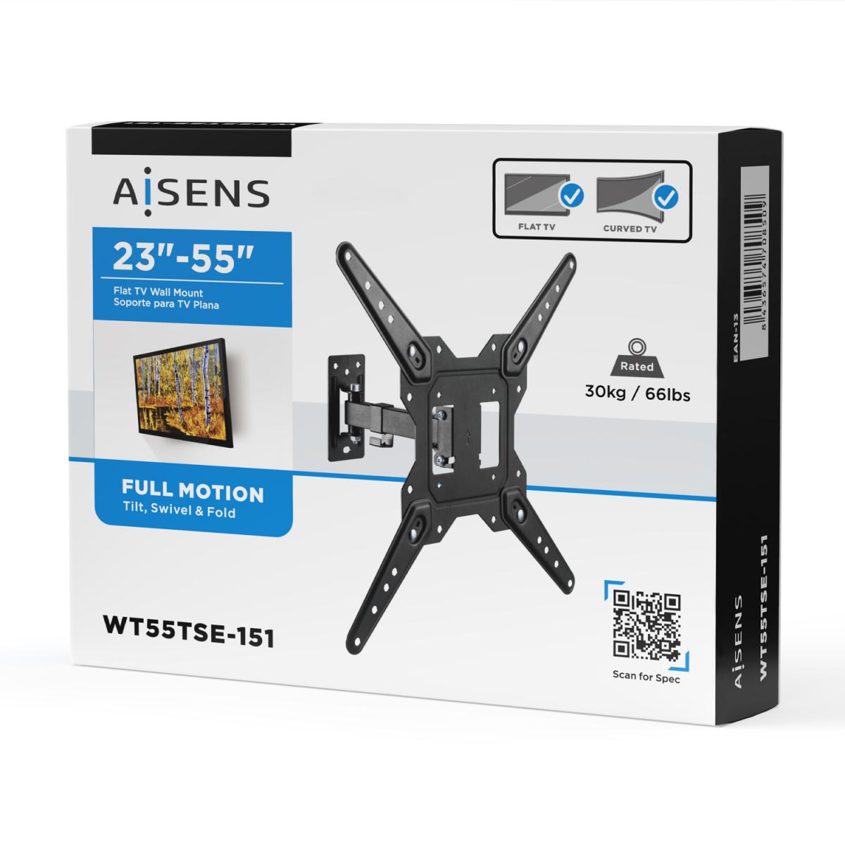 SOPORTE TV AISENS WT55TSE-151 23-55 MAX.30KG 2PIVOTES INCL.GIR