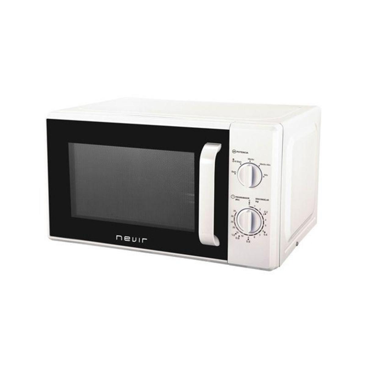 .outlet.MICROONDAS NEVIR NVR6225MG 20L 800W BCO.C-GRILL No tiene emblaje en el plato