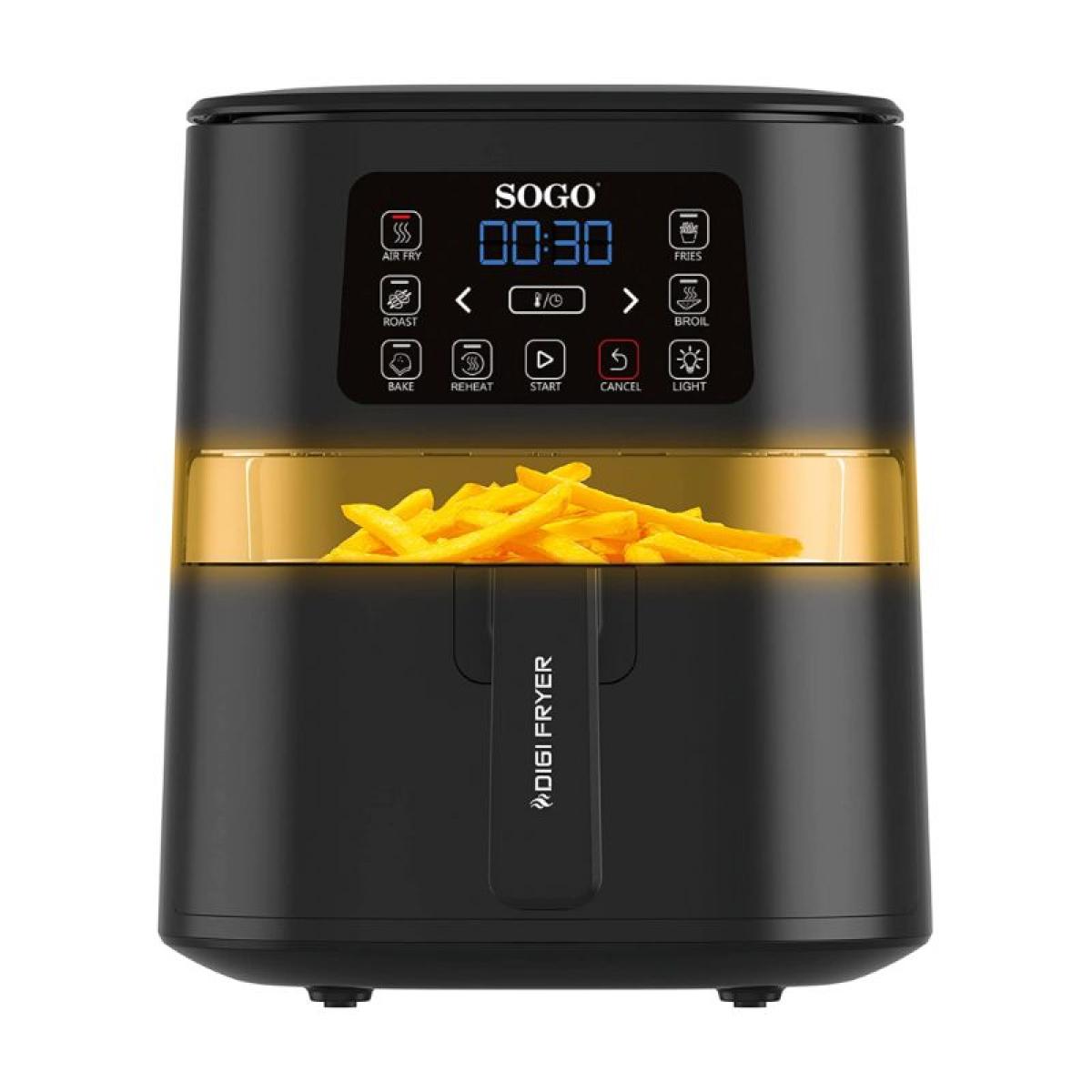 FREIDORA SIN ACEITE SOGO SS10820 1600W 4L C-VENTANA