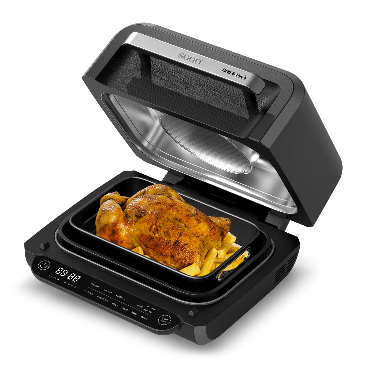 FREIDORA SIN ACEITE-GRILL PARRILLA SOGO SS10130 4L (NINJA)
