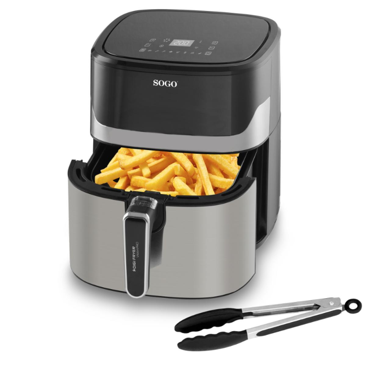 FREIDORA SIN ACEITE SOGO FRE-SS-10885 6,5L DIGITAL INOX C-PINZAS