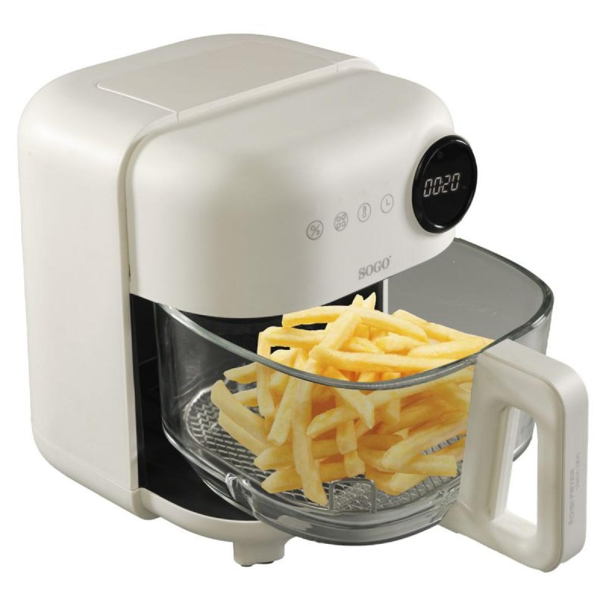 FREIDORA SIN ACEITE SOGO FRE-SS-10870 4,5L DIGITAL CRISTAL C-PINZAS