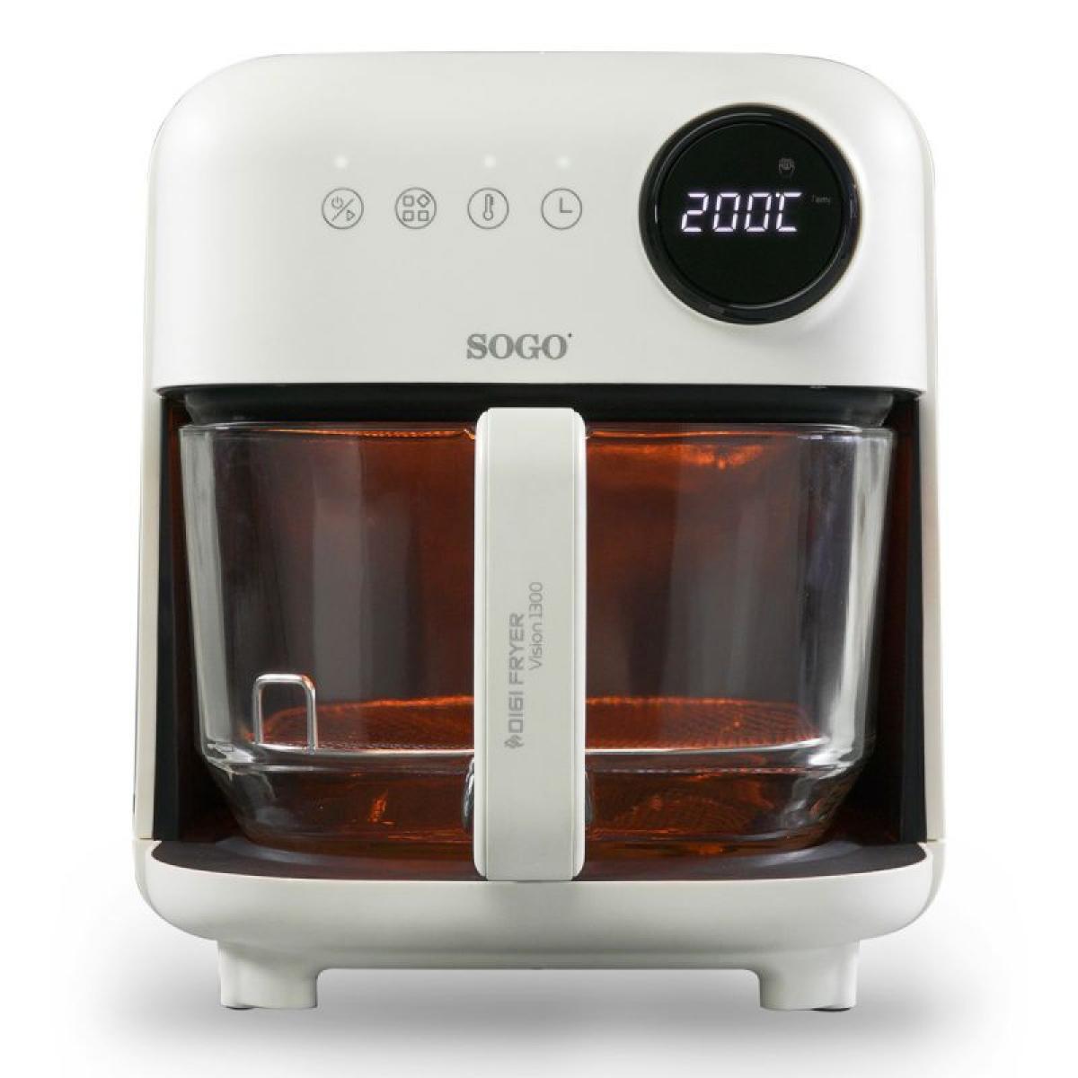 FREIDORA SIN ACEITE SOGO FRE-SS-10870 4,5L DIGITAL CRISTAL C-PINZAS