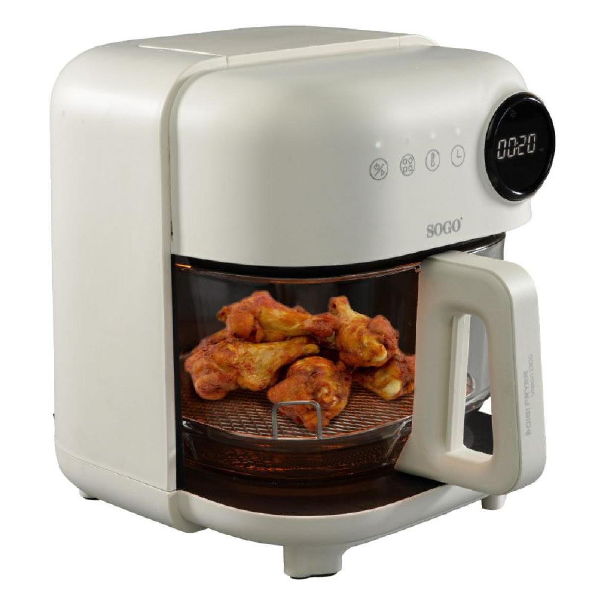 FREIDORA SIN ACEITE SOGO FRE-SS-10870 4,5L DIGITAL CRISTAL C-PINZAS