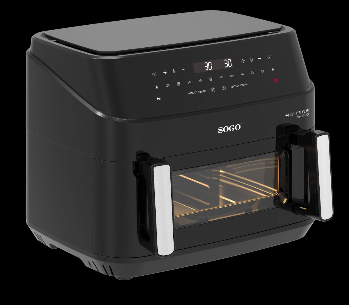 FREIDORA SIN ACEITE SOGO FRE-SS-10895 10,5L DIGITAL C-DIVISOR C-PINZAS